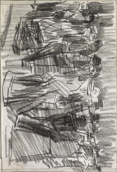 Frauen und Männer auf der Straße von Isaac Israels