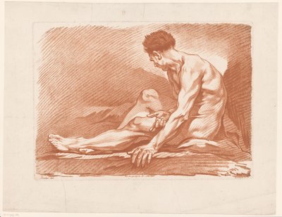 Studie eines sitzenden Mannes von Isak Henningsen