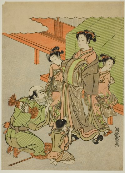 Betteln um Almosen von Isoda Koryusai