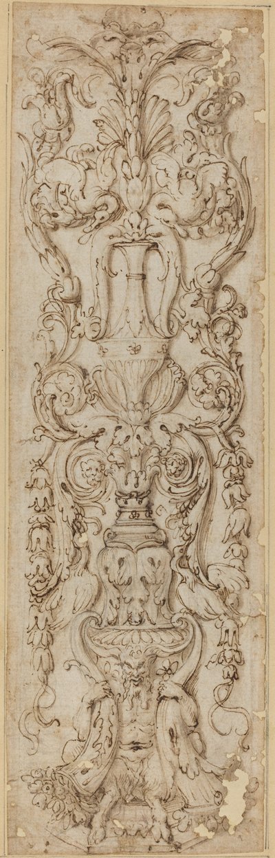 Groteske mit einem Satyr von Italian 16th Century