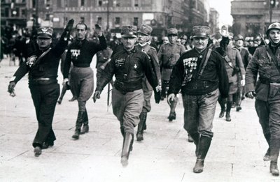 Schwarze Hemden marschieren auf Rom von Italian Photographer
