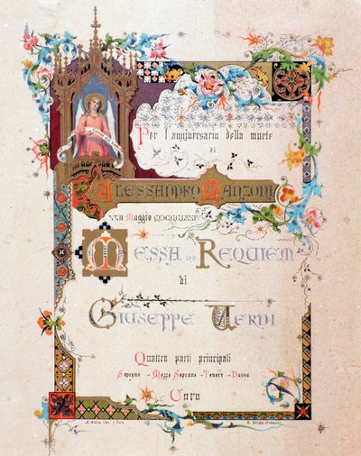 Frontispiz von Verdis Requiem, 1874 von Italian School