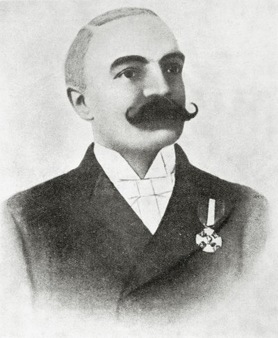 Porträt von Emilio Salgari von Italian School