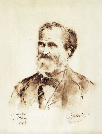 Porträt von Giuseppe Verdi von Italian School