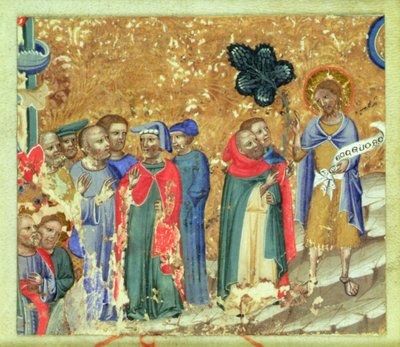 St. Johannes der Täufer predigt von Italian School