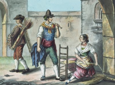 Strohstuhlmacher von Italian School
