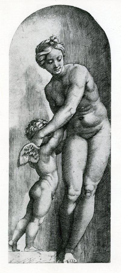 Venus und Amor, 17. Jahrhundert von Italian School