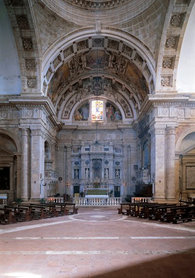 Ansicht des Mittelschiffs (Fotografie) von Italian School