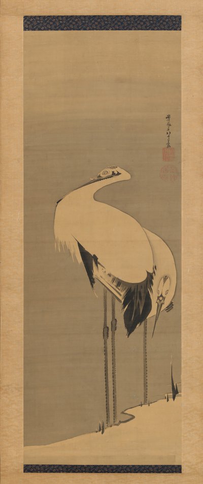 Zwei Kraniche, 1795 von Ito Jakuchu