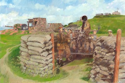 Bofors-Geschütz, Pendennis Castle, ca. 1943, ca. 1990-2010 von Ivan Lapper
