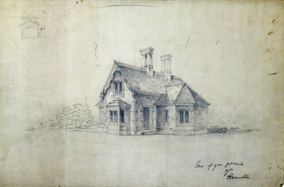 Bahnhofsgebäude, ca. 1850 von J.A. Davies