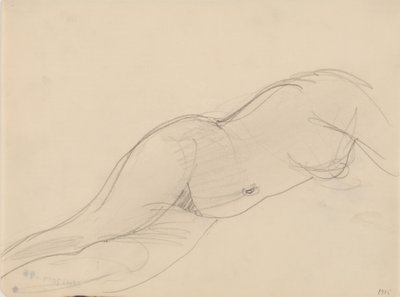 Weibliches Modell, liegend von J.A. Jerichau