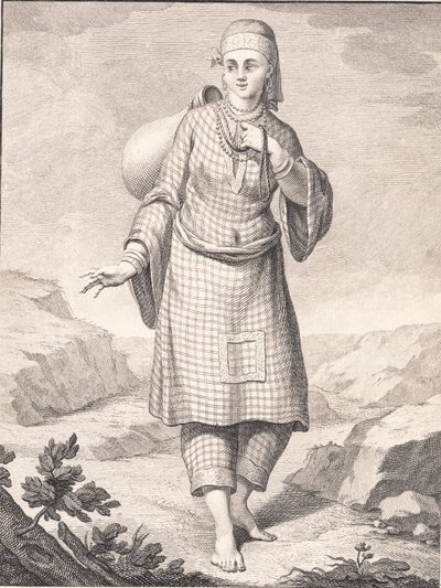 Eine arabische Frau holt Wasser von J.F. Clemens