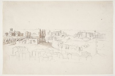 Vom Palatin mit Kirche. Rom von J.L. Lund