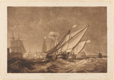 Eingang zum Hafen von Calais, veröffentlicht 1816 von Joseph Mallord William Turner