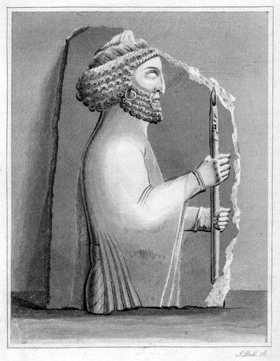 Persepolische Skulptur, 1848 von J. Bull