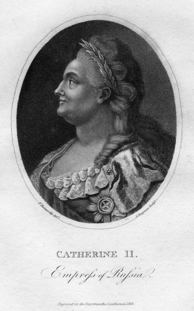 Katharina die Große, Kaiserin von Russland, 1826 von J. Chapman