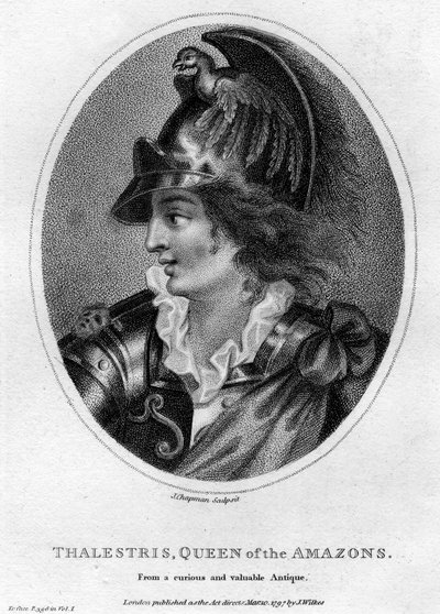 Thalestris, mythische Königin der Amazonen, 1797 von J. Chapman