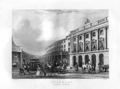Quadrant, Regent Street, London, 19. Jahrhundert von J. Woods