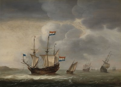 Schiffe vor der Küste von Jacob Gerritz Loef