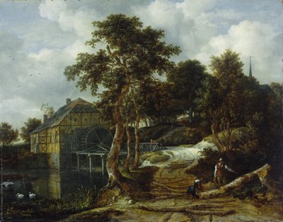 Landschaft mit Wassermühle von Jacob van Ruisdael