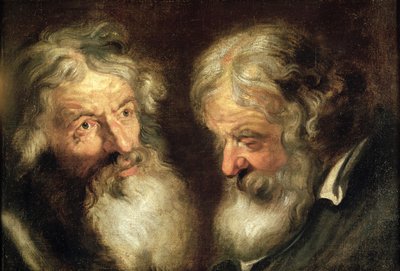 Köpfe von zwei alten Männern von Jacob Jordaens