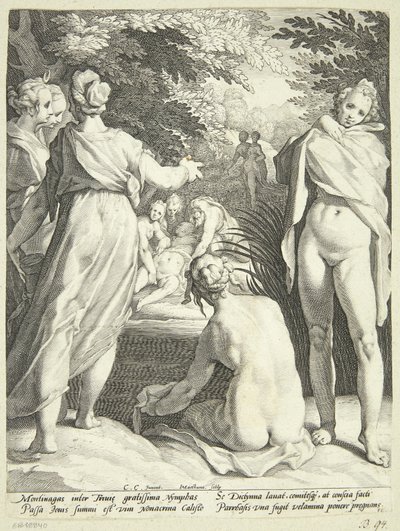 Diana entdeckt Callistos Schwangerschaft von Jacob Matham