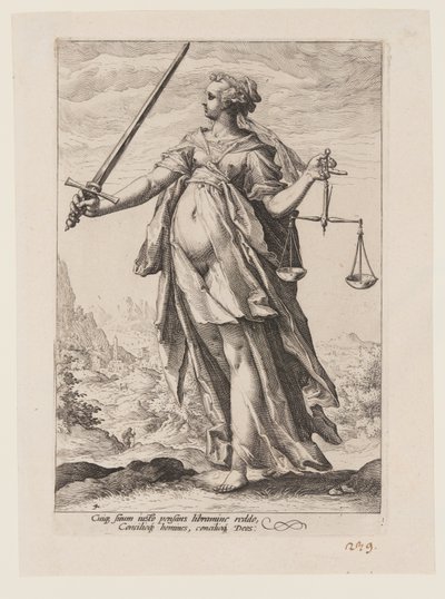 Gerechtigkeit, aus Die Tugenden von Jacob Matham