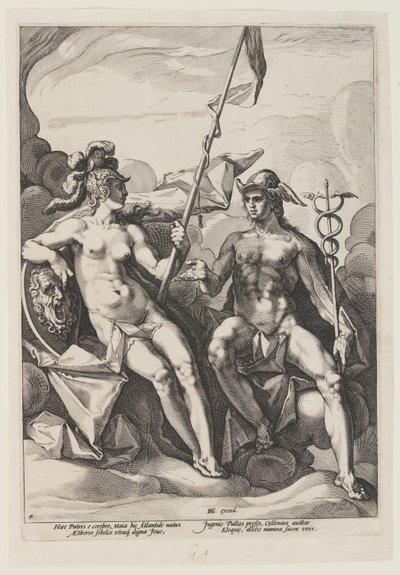 Pallas Athene und Merkur von Jacob Matham