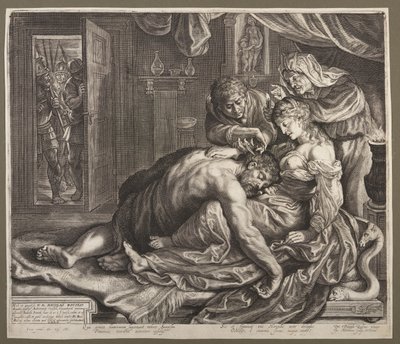 Samson und Delilah von Jacob Matham