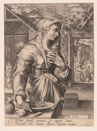 Sarah, aus Die Frauen der Patriarchen von Jacob Matham