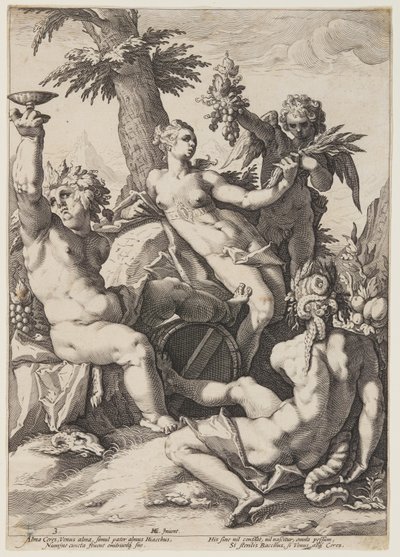 Venus, Bacchus und Ceres von Jacob Matham