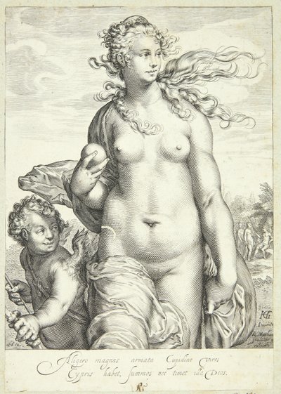 Venus erhält den Preis für Schönheit von Jacob Matham