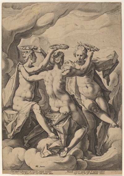 Die drei Grazien von Jacob Matham, after Hendrick Goltzius