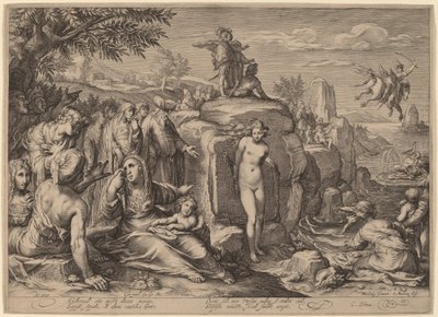 Perseus und Andromeda von Jacob Matham after Hendrik Goltzius