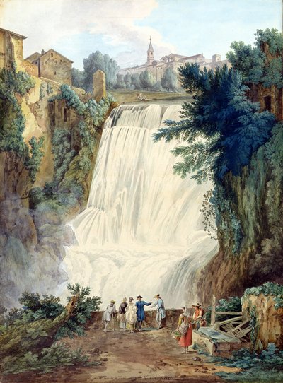 Die Wasserfälle von Tivoli von Jacob Philippe Hackert