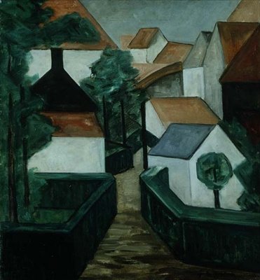 Komposition 5, Landschaft mit einer Straße von Jacoba van Heemskerck
