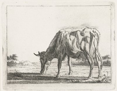 Weidende Kuh von Jacobus Cornelis Gaal