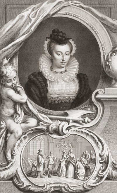 Maria Stuart, Königin von Schottland von Jacobus Houbraken