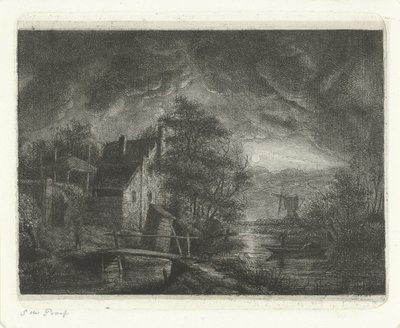 Landschaft bei Mondlicht von Jacobus Ludovicus Cornet