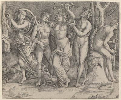 Bacchus und seine Gefährten von Jacopo Francia