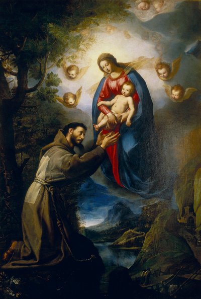 Erscheinung der Jungfrau Maria vor dem hl. Franziskus von Jacopo Ligozzi