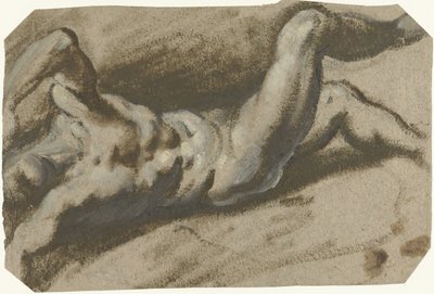 Rücklings liegender nackter junger Mann von Jacopo Palma (il Giovane) (attributed to)