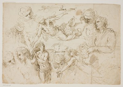 Blatt mit Figurenstudien von Jacopo Palma