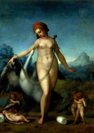 Leda und der Schwan, ca. 1512-13 von Jacopo Pontormo