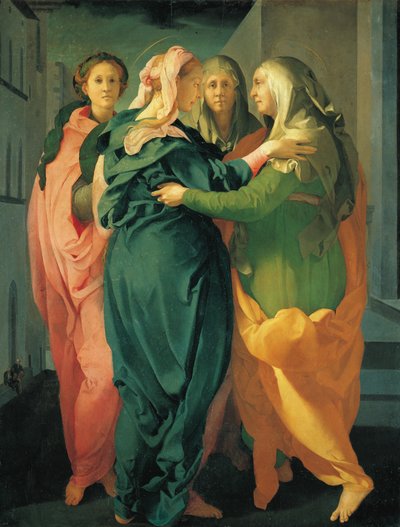 Die Heimsuchung, um 1530 (Fresko) von Jacopo Pontormo