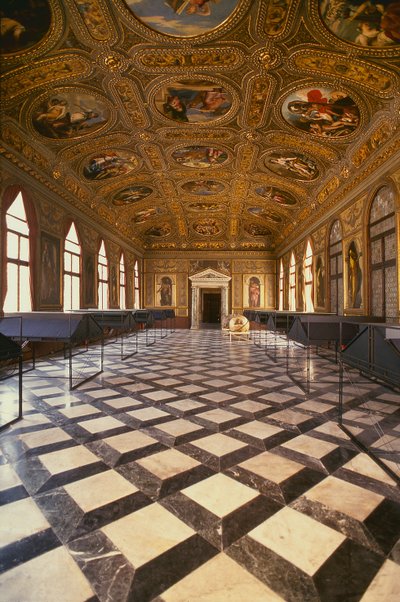 Die Sala Dorata, erbaut 1537-88 von Jacopo Sansovino