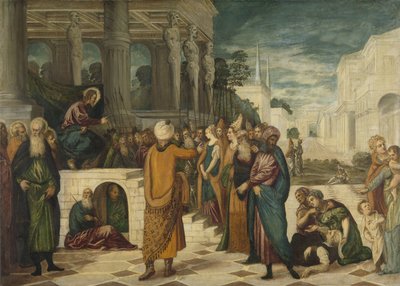 Christus mit der Ehebrecherin von Jacopo Tintoretto