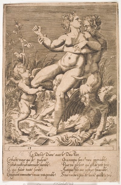 Diana und Pan von Jacques Androuet Ducerceau d.Æ.