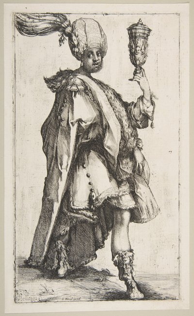 Balthasar, aus der Drei-Magi-Serie von Jacques Bellange